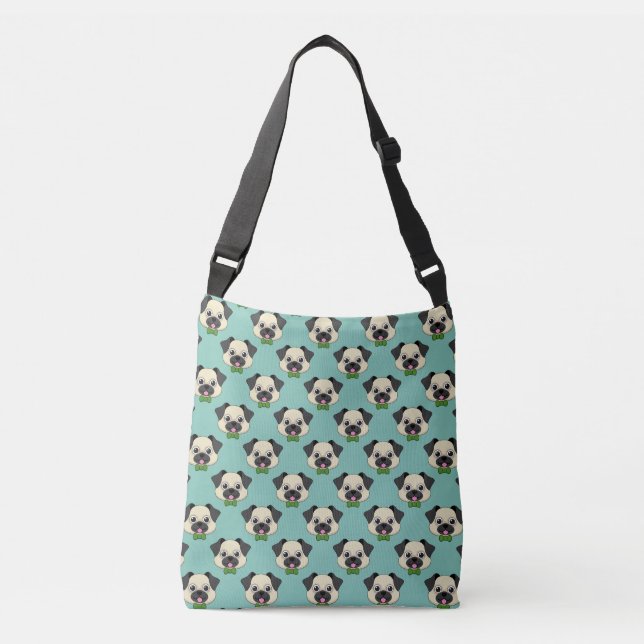 Bolsa Ajustável Cachorro Feliz e Bonito com Papillon (Frente)