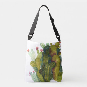 Bolsa Ajustável Cactos, suculentes: aquarela vintage.