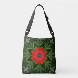 Bolsa Ajustável Caleidoscópio floral vermelho