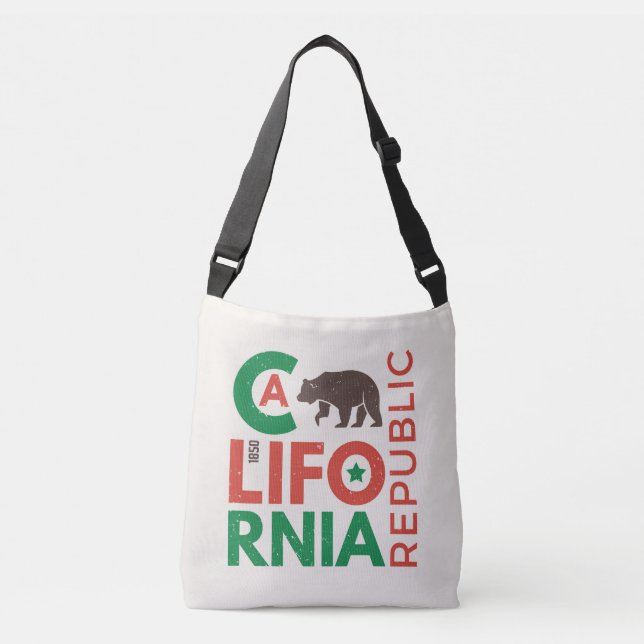 Bolsa Ajustável Califórnia com logotipo do urso de urso (Frente)