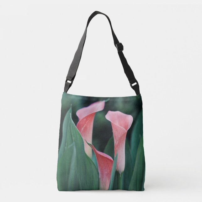 Bolsa Ajustável Calla Lily Pink Flowers (Verso)
