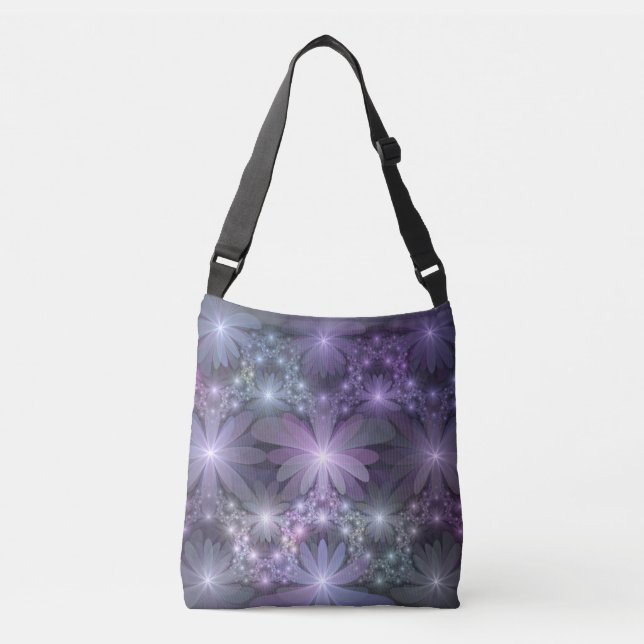 Bolsa Ajustável Cama de Flores Trendy Shiny Abstrato Arte Fractal (Frente)