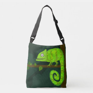 Bolsa Ajustável Camaleão bonito verde