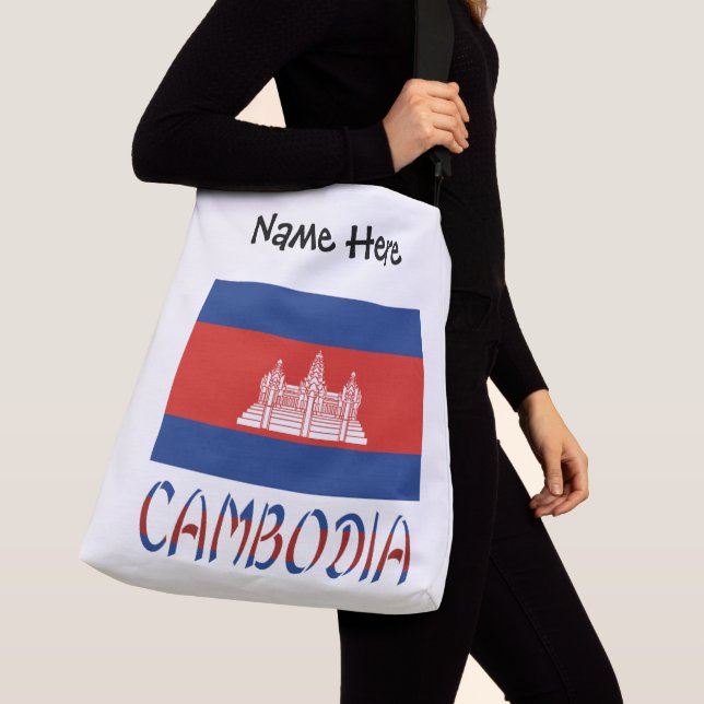 Bolsa Ajustável Camboja: Bandeira Personalizada no Camboja (Close Up)