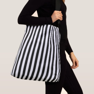 Bolsa Ajustável Camisola Feminina Preto e Branco Estilo Minimalist