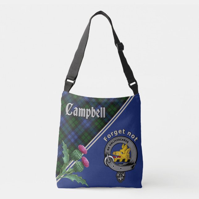 Bolsa Ajustável Campbell Clan Crachá & Tartan (Frente)