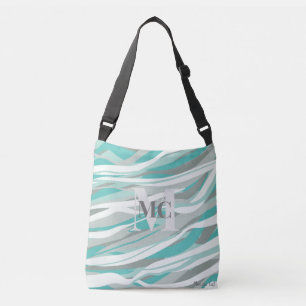 Bolsa Ajustável Camuflagem Digital de Cinzas Turquesa Fashionávei