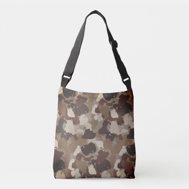 Bolsa Ajustável Camuflagem Militar Tons de Terra Marrom (Frente)