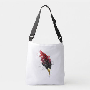 Bolsa Ajustável Caneta de penas vermelhas com ninho de ouro