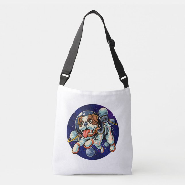 Bolsa Ajustável Cão Astronauta, cão espacial (Frente)