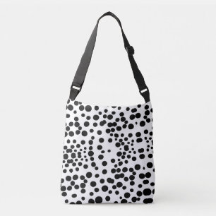 Bolsa Ajustável Cão dalmaciano branco de fundo preto