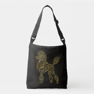 Bolsa Ajustável Cão de caniche no teste padrão Dourado de Paisle