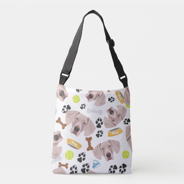 Bolsa Ajustável Cão de sorriso Weimaraner (Frente)