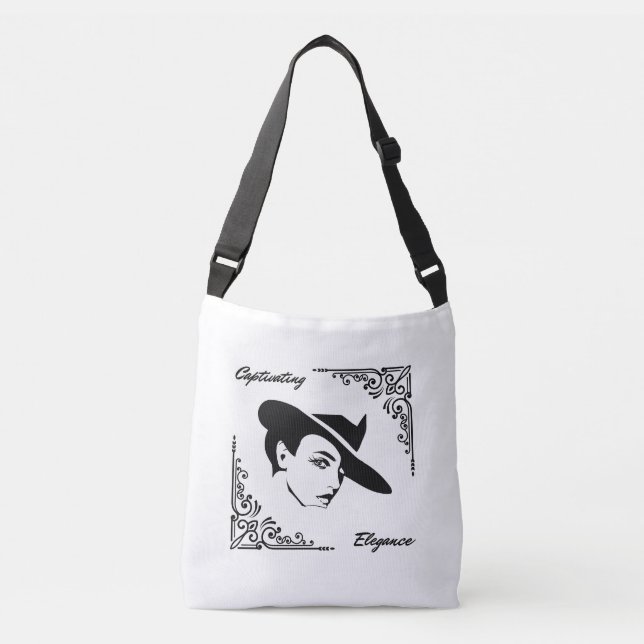 Bolsa Ajustável Captivando a Elegância Linda Mulher Moderna (Frente)