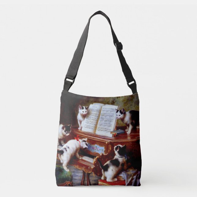 Bolsa Ajustável Carl Reichert Kittens Tocando Piano (Frente)