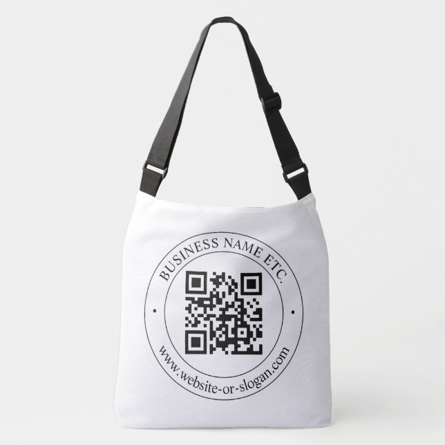 Bolsa Ajustável Carregue seu próprio código QR e texto personalizá (Frente)