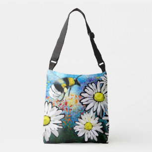 Bolsa Ajustável Carteira Crossbody - Abelhas Whimsical & Daisies A