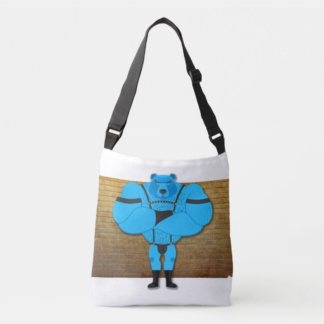 Bolsa Ajustável Cartoon gay do urso SlipperyJoe (Frente)