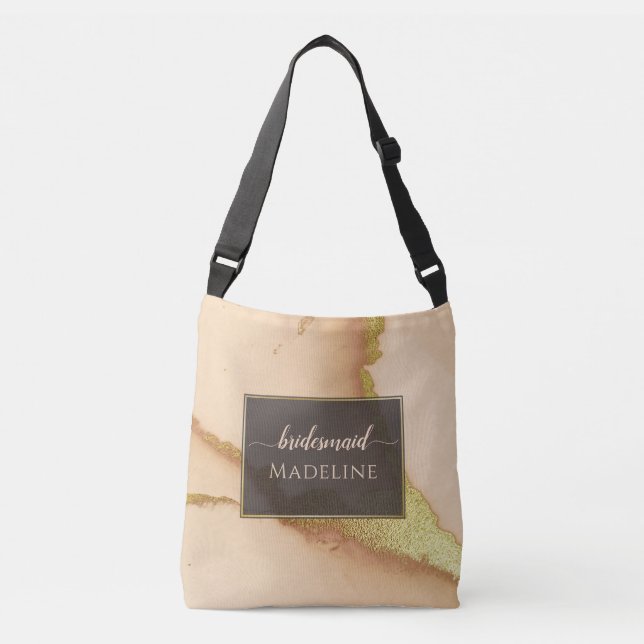 Bolsa Ajustável Casamento 💡 Óleo Coral Moderno (Frente)