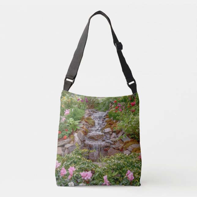Bolsa Ajustável Caudal fluente com flores de primavera (Frente)