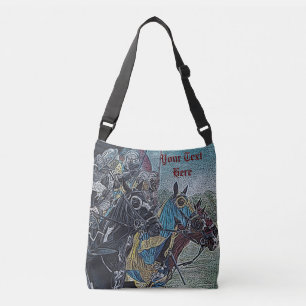 Bolsa Ajustável cavaleiros medievais joujando em cavalos arte hist