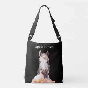 Bolsa Ajustável Cavalo Bonito e Flores Rosas Personalizado