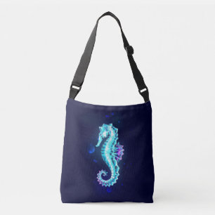 Bolsa Ajustável Cavalo de Gelo Cristal em Fundo Azul
