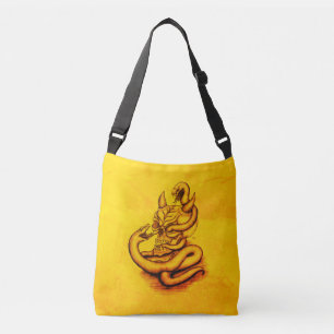 Bolsa Ajustável Caveira - Cabeça Diabo com Cobra