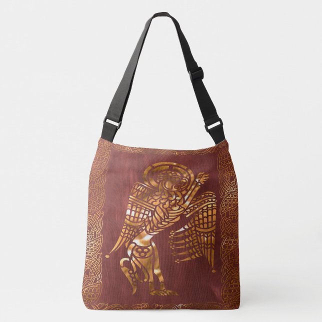 Bolsa Ajustável Celtic Brown Leather Tribal (Frente)