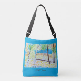 Bolsa Ajustável Cena de Outono Desenhada