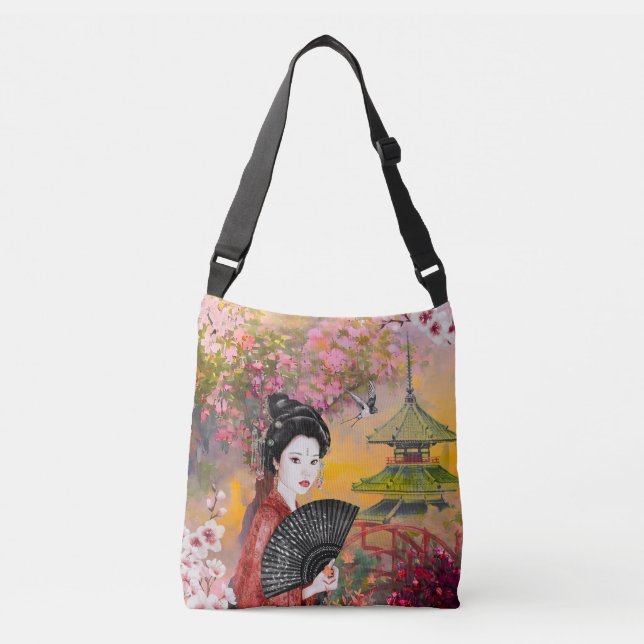 Bolsa Ajustável Cena Japonesa Com Mulher (Frente)