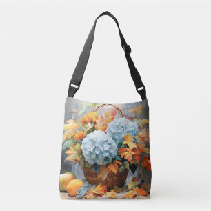 Bolsa Ajustável Cesta Floral de Outono em Aquarela Rústica