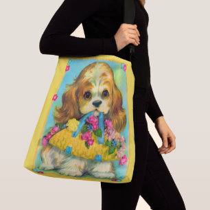 Bolsa Ajustável cesto de flores de cãozinho fofo