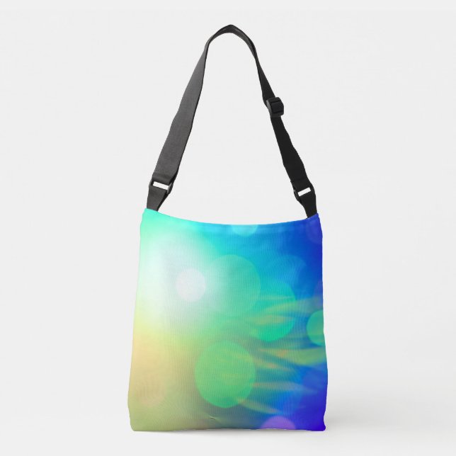 Bolsa Ajustável Céu Verde Azul abstrato Verão com Sol Sol (Frente)