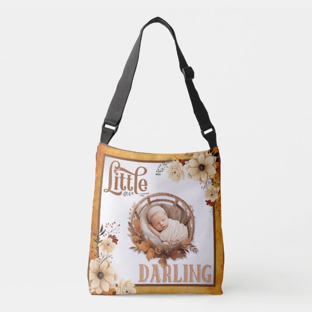 Bolsa Ajustável Chá de fraldas Floral Rustic Boho (Frente)