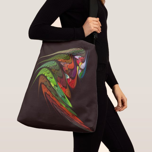 Bolsa Ajustável Chameleon Abstrato Art Cross Body (Close Up)