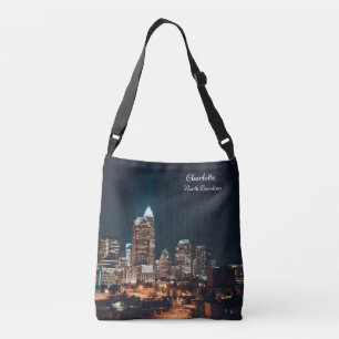 Bolsa Ajustável Charlotte North Carolina City Skyline Night