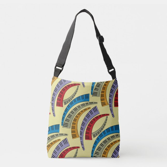 Bolsa Ajustável Chaves de Piano Curvas (Frente)