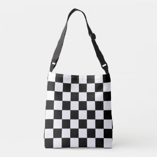 Bolsa Ajustável Checkered preto e branco