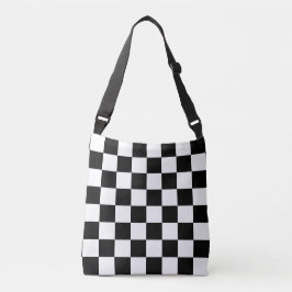 Bolsa Ajustável Checkered preto e branco
