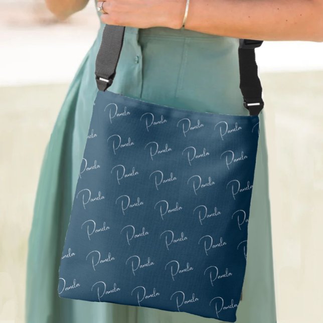 Bolsa Ajustável Chic de Nome Personalizado (Amazing cross bag personalized with your elegant name)
