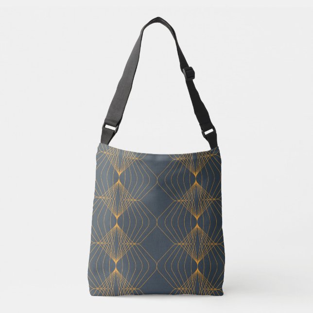 Bolsa Ajustável Chic, elegante, simples padrão gráfico geométrico (Frente)