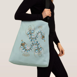 Bolsa Ajustável Chimera - Peacock Seacavalo Crossbody Bag (2 Dimen