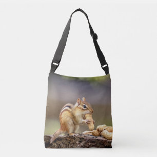 Bolsa Ajustável Chipmunk que come um amendoim