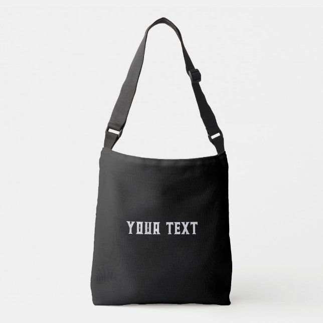 Bolsa Ajustável Chique Extravagante Personalizado Preto (Frente)