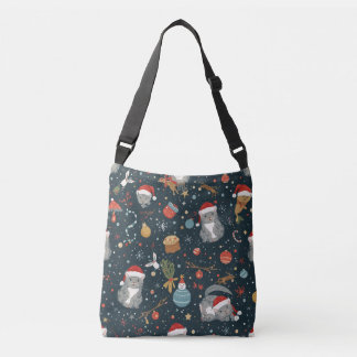 Bolsa Ajustável Christmas Pattern Cats