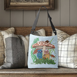 Bolsa Ajustável Chuva de Cogumelo da Família Coruja