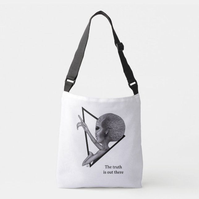 Bolsa Ajustável Cinza, a verdade está lá fora (Frente)