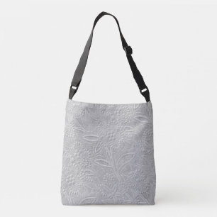 Bolsa Ajustável Cinza Aspecto Incorporado Floral