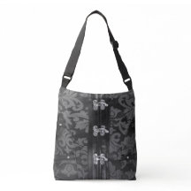 Cinza Black Lace Steampunk Cross Body Bag